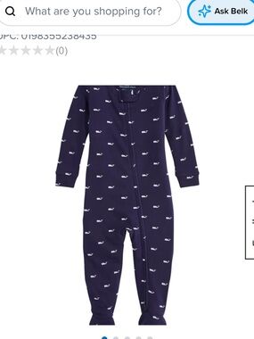 Vineyard Vines Baby Whale Printed Footie